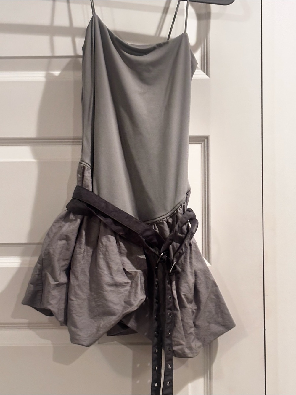 Olive Draped Mini Skirt/dress with Belt